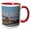 Red/White, variant on 3drose, Fisgard Lighthouse, Victoria, British Columbia, Canada, 15oz Two-tone Blue Mug