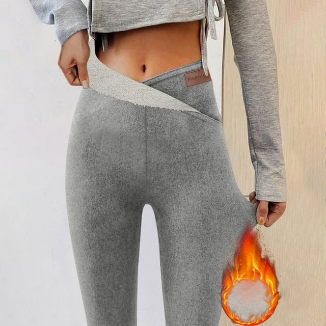 Legging Chaud pour Femmes Automne et Hiver Mode Décontractée Leggings Taille Haute Garde au Chaud Pantalons Longs en Liquidation