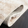 thumbnail image 5 of SAFAVIEH Lindsay Glenn Distressed Polyester Shag Area Rug, Beige/Ivory, 4' x 6', 5 of 8