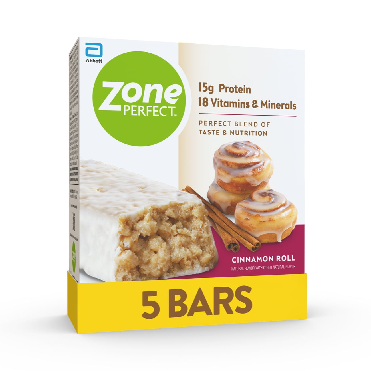 ZonePerfect Protein Bars | Cinnamon Roll | 5 Bars