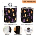 thumbnail image 5 of Yayeee 4 Pack Qtip Holder Bathroom Cotton Swab Canister with Lid Clear Dispenser Set, Black Halloween Ghosts, 5 of 6
