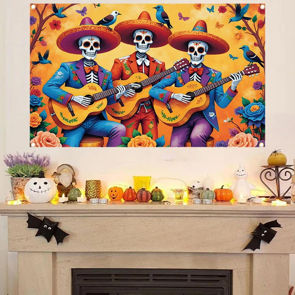 Day Of The Dead Hintergrund – Dia De Los Muertos, 208x150 Cm, Vinyl, Für Mexikanische Halloween-Party