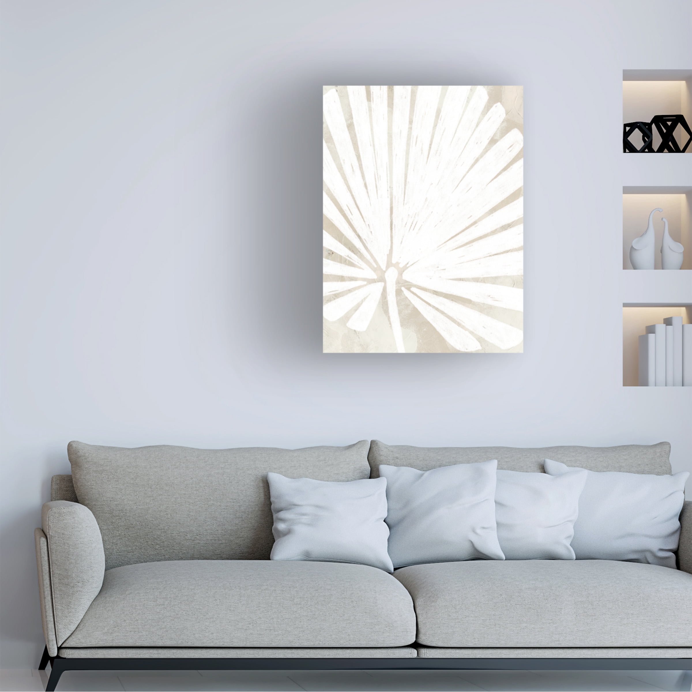 June Erica Vess 'Linen Tropical Silhouette IV' Canvas Art