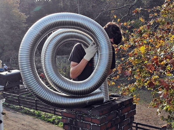 SmoothWall Double Ply Stainless Steel Chimney Liner Kit - 4" x 20'