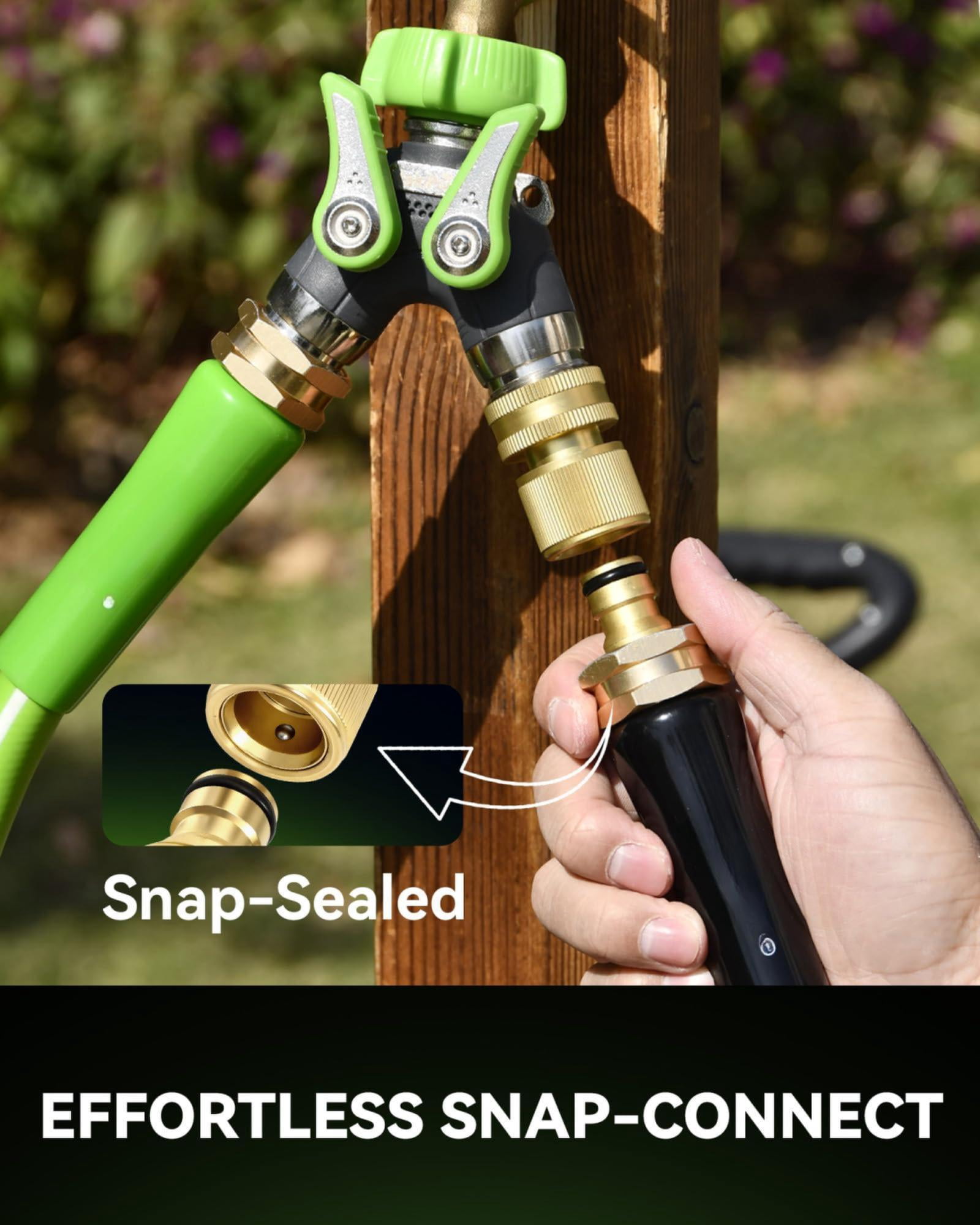Quick Connect Hose Fittings 3/4" Ght - Solid Brass Garden Connectors  No-leak Design & Universal Fit For Instant Connection (4 Sets)