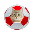 thumbnail image 6 of Portable Pet Bed Non Skid Washable Comfortable Football Shaped Warm Dog Bed Pet House Kitten Bed for Outdoor Cat Sleeping Indoor Accessories Red Small, 6 of 7