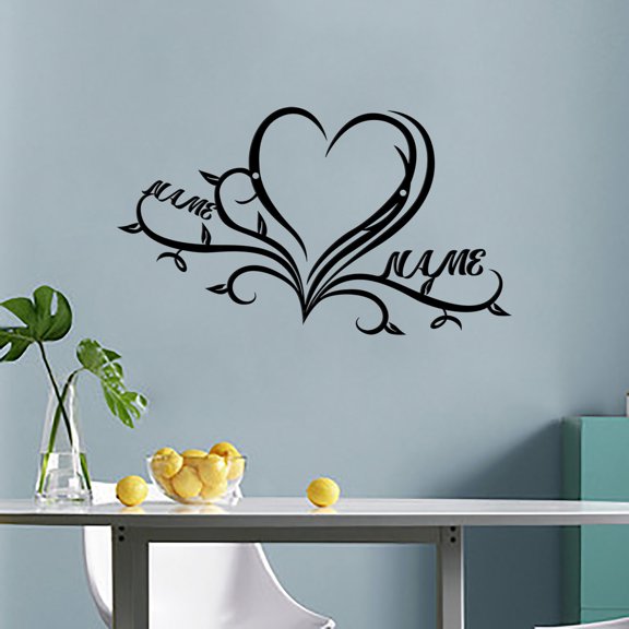 Custom Personalized Wedding Gift for Couple, Heart Sign with Names and Date, Wedding Date Sign, Engagement Announcement Sign