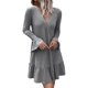 thumbnail image 3 of Vestido De Color Puro, Manga Larga, Puños Con Volantes, Elegante Vestido Para Mujer Para Vacaciones ANGGREK Otros, 3 of 7