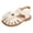White, variant on Girls Gladiator Sandals Casual Summer Dress Shoes Open Toe T-Strap Fisherman Flat Sandals (Toddler/Little Kid/Big Kid)