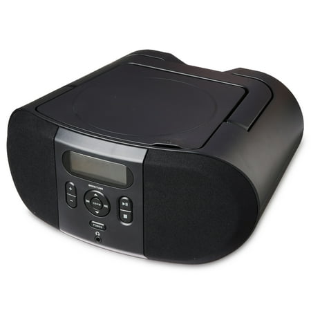 onn. CD Player Boombox, Black, 100008719