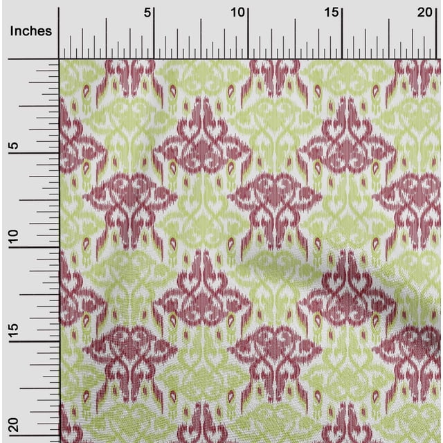 oneOone Polyester Lycra Fabric Swirl & Paisley Ikat Print Fabric By Yard 56 Inch Wide