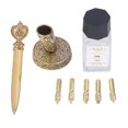 thumbnail image 1 of Quill Pen Set, European Style Retro Elegance Feather Pen Set With Letter Opener For Business For Birthday For Student Gray, 1 of 8