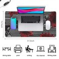 thumbnail image 5 of Long Mouse Pads for Desk,Pioneer Flower Floral Print Pattern Desk Mats on Top Of Desks, Desk Mouse Pad Extra Large with 3mm Non-Slip Base and Stitched Edge for Gaming,Office,Work,Home 31.5"x15.7", 5 of 6