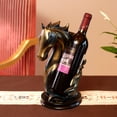 thumbnail image 3 of CIYISON Horse Shape Wine Rack Resin Statue Wine Bottle Holder Display Shelf for Home Wedding Party Romantic Dinner Decoration for Creative Gift, 3 of 12
