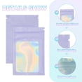 thumbnail image 3 of Uxcell Foil Pouch Bags Packaging Clear Window Resealable Sample Bag for Small Business Party Purple 7.87 x 11.81 inch, 3 of 6