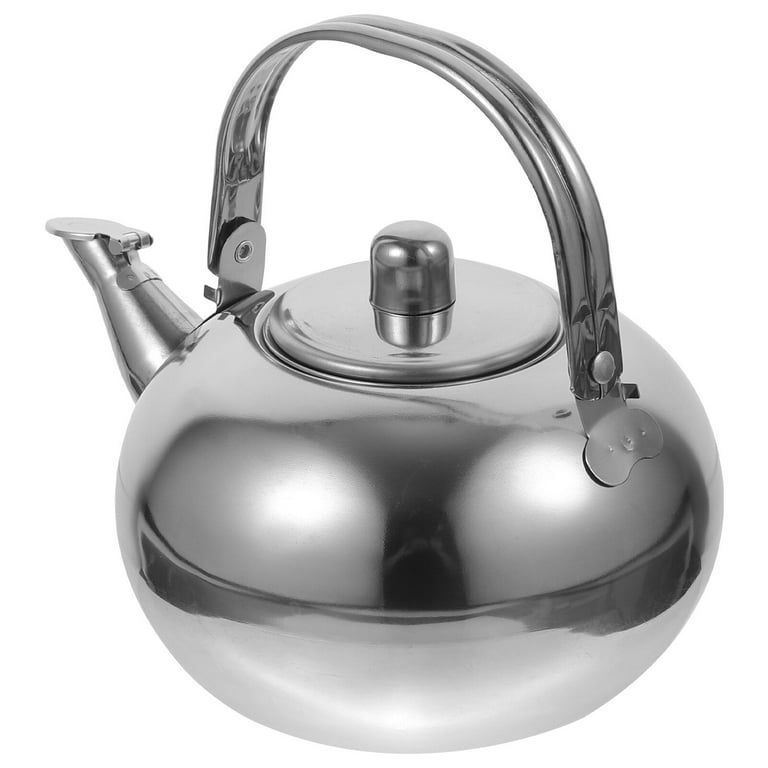 Thick Stainless Steel Tea Pot Insulated Kettle Thermal Teapot Water Pot for  Kitchen Restaurant Hotel (Silver, 1.5L) 