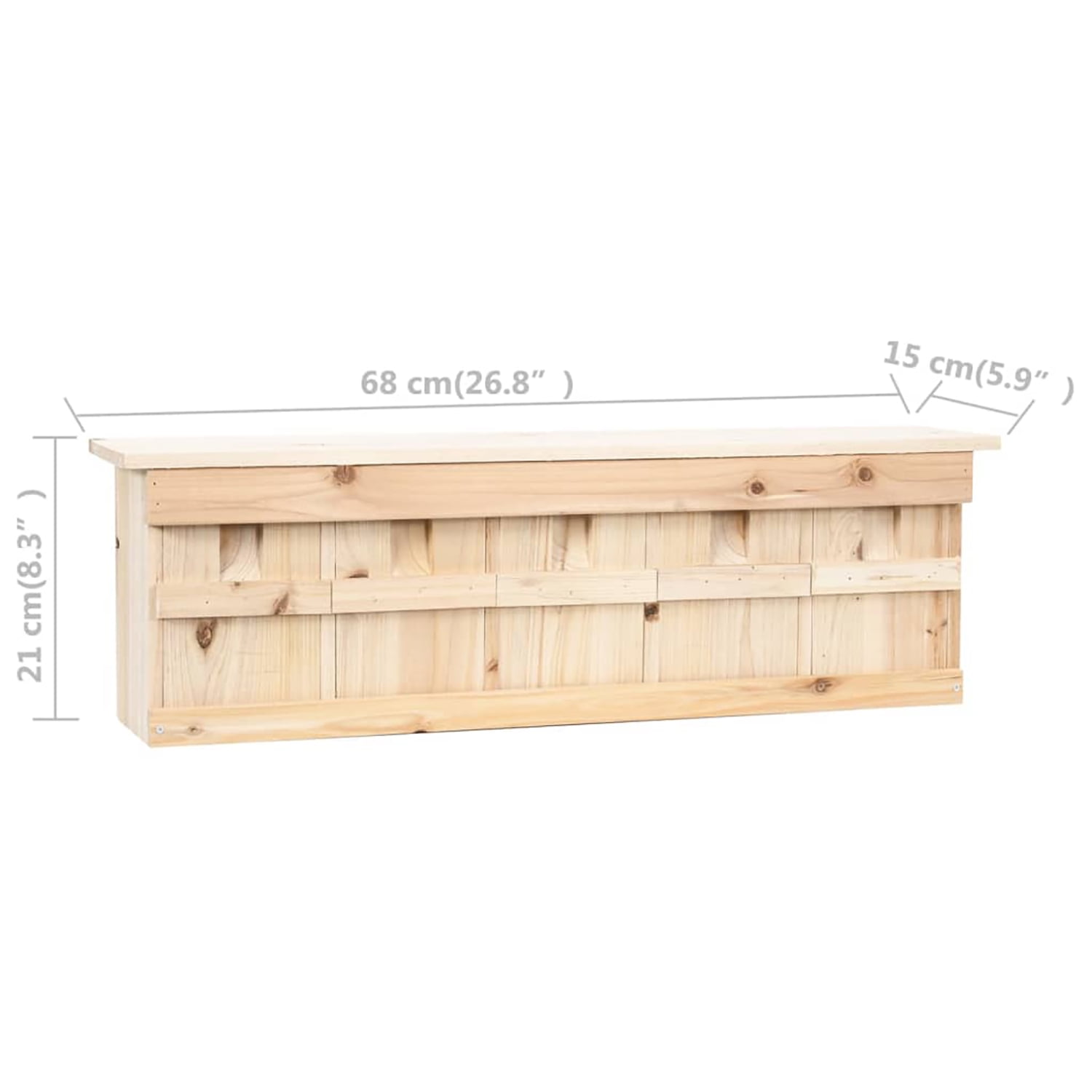 Pefilos 26" Wooden Bird House with 5 Rooms, Garden Outdoor Sparrow House, Bird Nest Box Birdhouse, Beige Pefilos 26" Wooden Bird House with 5 Rooms, Garden Outdoor Sparrow House, Bird Nest Box Birdhouse, Beige