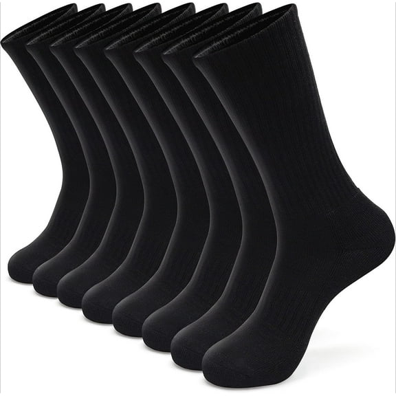 Jtbuh XLY Women's and Men's 3-8 Pairs Athletic Cushion Crew Socks Multi