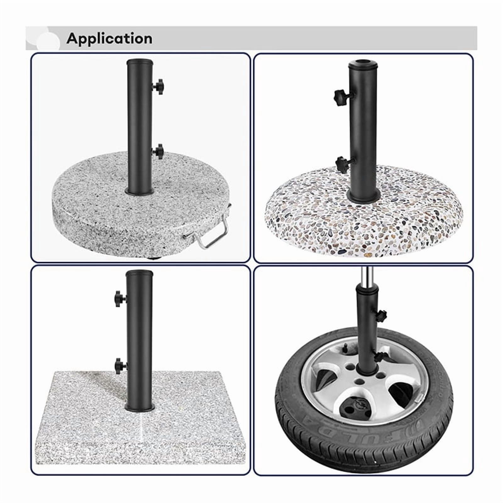 2X Umbrella Stand Tube Outdoor,Outside Stone Umbrella Tube Base,Table Umbrella Tube Bracket,DIY Umbrella Tube Mount