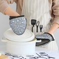 thumbnail image 6 of Disketp Sleep Rabbit Non-Slip Mini Oven Mitt Set, Short Oven Mitts for Baking Grilling Barbecue Microwave, 5.9"x5.9"in, 6 of 7