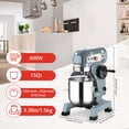 thumbnail image 5 of EastVita Commercial Food Mixer,15Qt 3 Speed with Stainless Steel Bowl, Dough Hooks, Whisk Beater Stand Mixer with Safety Guard 600W,110V for Kitchen, 5 of 8