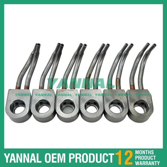 6-piece set 2773076 168-4539 oil cooling nozzle suitable for Caterpillar C18 C16 C15 3406E-