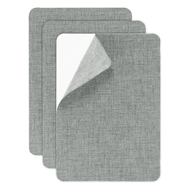Parche de Reparación de Lienzo Autoadhesivo Impermeable de Lino Uxcell para Sofás y Muebles Gris 5.5 x 8"