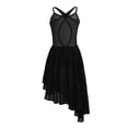 thumbnail image 2 of iEFiEL Girls Cross Back Ballet Dance Dress Lyrical Performance Dress Black 3-4, 2 of 7