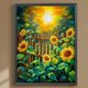 thumbnail image 1 of Cuadros Decorativos 5D bricolaje taladro redondo completo diamante pintura girasol kit hogar decoración artesanía (2) Wdftyju embutido en tela, 1 of 1