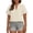 Beige, variant on Womens-Plus-Size-Henley-Shirts Casual V Neck Summer Short Sleeve Tops Cute Buttons Decor Blouses Flowy Pleated Tunics , Ginger - 5XL