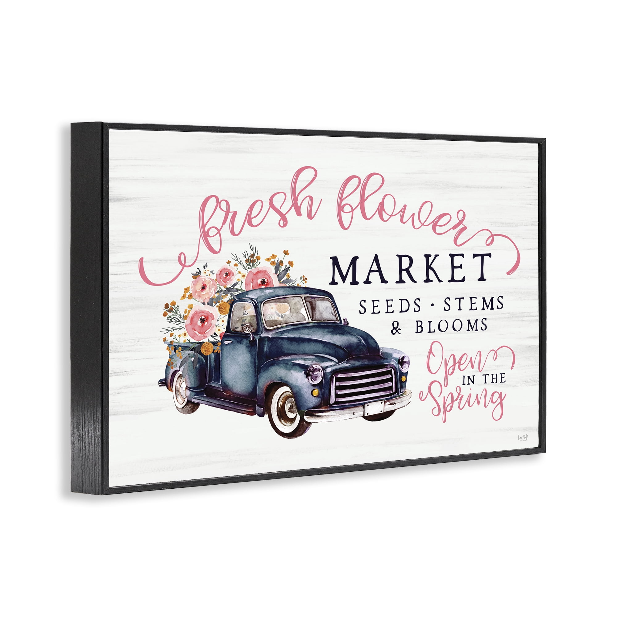 Stupell Industries Antique Spring Market Black Framed Giclee Art, design by Lux + Me Designs