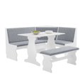 thumbnail image 2 of Linon Natasha Ensemble de Coin Repas en Bois en Denim et Blanc, 2 of 17