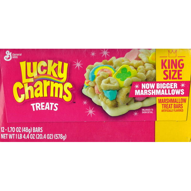 Lucky Charms Cereal Treat Bars, 1.7 oz., 12 Pack/Box - Walmart.com ...