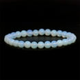 thumbnail image 3 of Angelstones Bracelet Extensible en Perles Rondes de 6 mm en Verre Pierre de Lune Opalite Synthétique 6,5 Pouces, 3 of 3