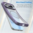 thumbnail image 6 of Magnetic Case for Google Pixel 8 Case Compatible with Magsafe Carbon Fibre Delicate Matte Texture Soft Silicone Semi-Translucent Back Airbag Anti Drop Lens Protection Shock Case, Purple, 6 of 13
