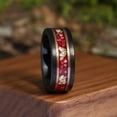 thumbnail image 5 of Ruby &Gold Foil Tungsten Ring For Men Wedding Band Anniversary Ring, 5 of 6