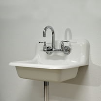 NBI Drainboard Sinks 24" x 18" White Reinforced Cast Acryllic Farm Sink