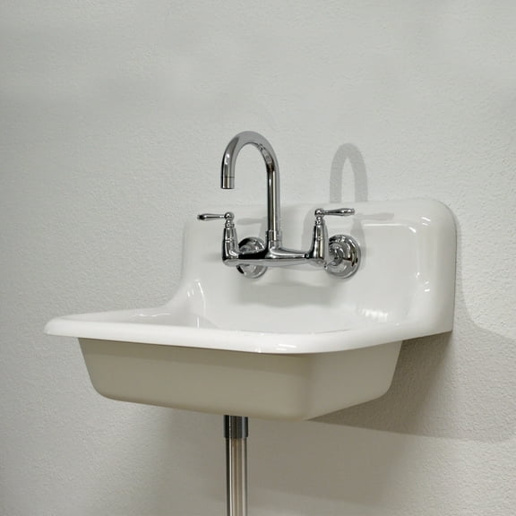 NBI Drainboard Sinks 24" x 18" White Reinforced Cast Acryllic Farm Sink