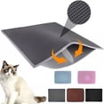 thumbnail image 2 of Pet Cat Litter Mat Double Layer Litter Cat Bed Pads Trapping Pets Litter Box Mat Pet Product Bed For Cats House Clean mat ShopWise Round, 2 of 11