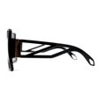 thumbnail image 3 of Womens Geometric Lattice Plastic Square Butterfly Sunglasses Black Smoke, 3 of 4