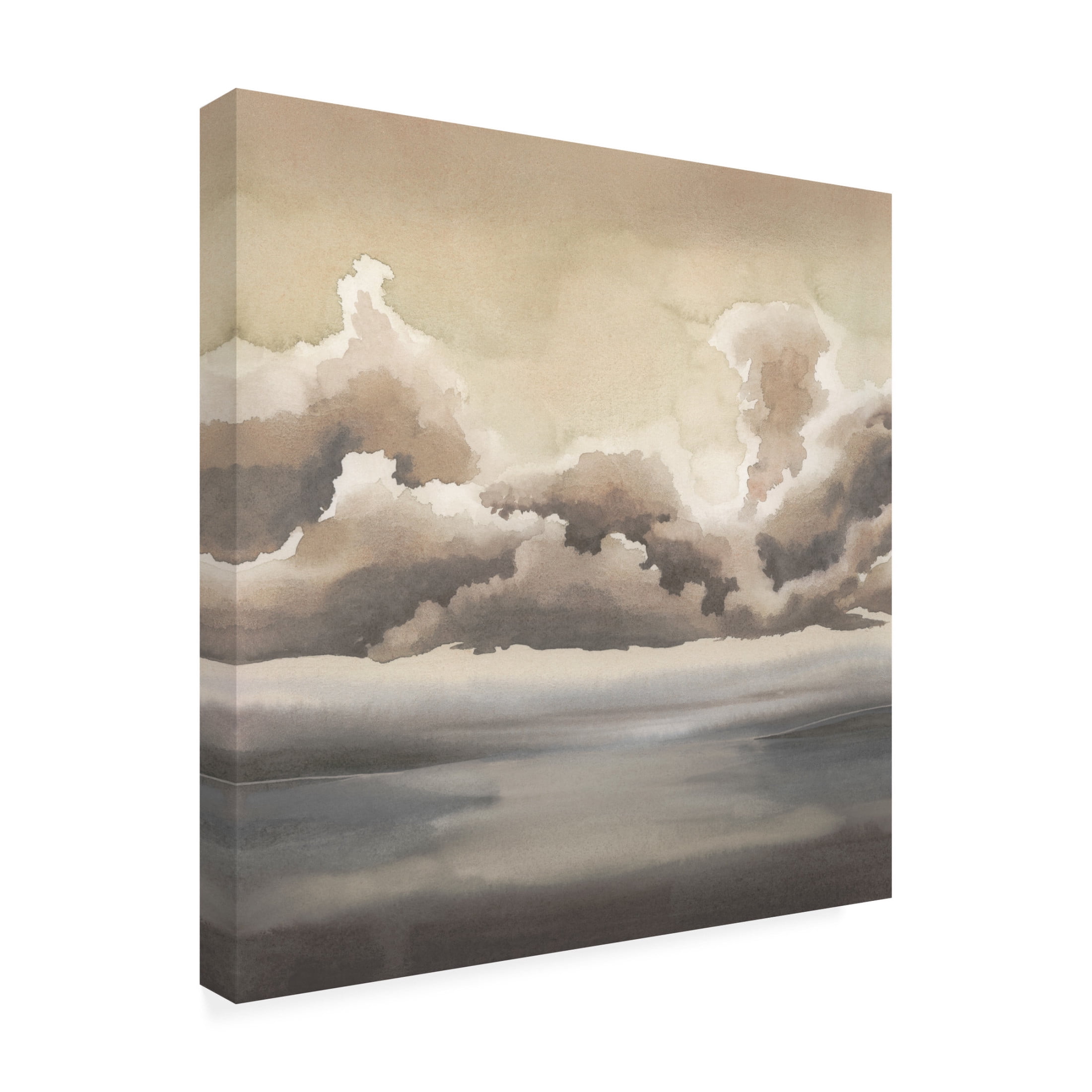 Canvas Wall Art - Grace Popp 'Sepia Sea Fret II' Wall Art for Living Room, Bedroom, or Office Décor by Trademark Fine Art - 35 x 35 Inches