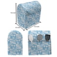thumbnail image 4 of Tropical Stand Mixer Cover, Cool Exotic Summer Pattern with Palm Trees and Wavy Bubbly Squares, Kitchen Appliance Organizer Bag Cover with Pockets, 5 Quarts, Deep Sky Blue and White, by Ambesonne, 4 of 4
