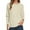 Beige, variant on Oversized Women's Sweater – Casual Crewneck Long Sleeve Lightweight Knit Pullover Top with Chest Pocket, Loose Fit Cozy Fashion Layer