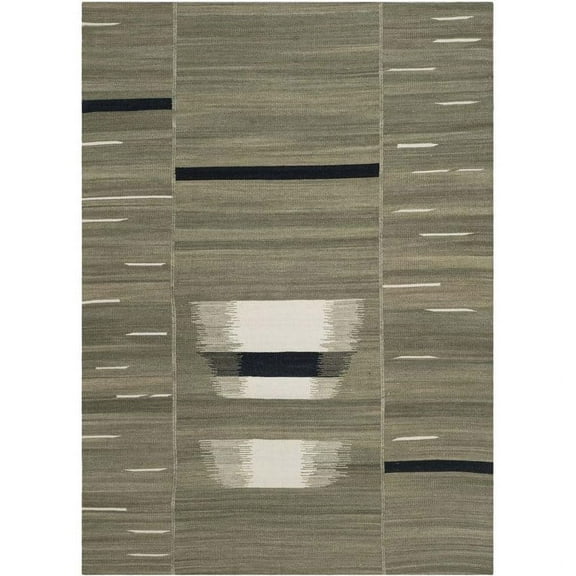SAFAVIEH Kilim Zavia Abstract Wool Area Rug, Beige, 4' x 6'