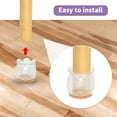 thumbnail image 3 of Flyshop 8 Piece Soft PVC Furniture Legs Tips Round Chair Leg Caps with Felt Pads Hardwood Floor Protector, Transparent, 1-9/16" to 1-13/16" (40 to 45 mm), 3 of 6