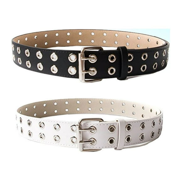 WHAMVOX  2 Pcs Stylish Belt Leather for Men White Stretch Women Man Work