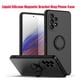 thumbnail image 2 of Liquid Silicone Magnetic Bracket Ring Soft Phone Case For Samsung A54 A53 A52 A51 A71 A34 A32 A22 A73 S23 Ultra Plus S21FE Cover, 2 of 5