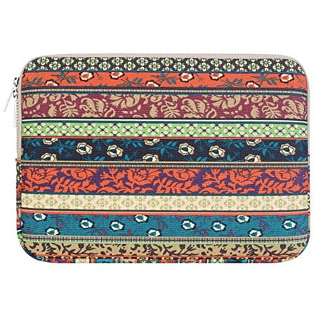 Mosiso Laptop Sleeve Bag for 11-11.6 Inch MacBook Air, Ultrabook Netbook Tablet, Bohemian Style Canvas Fabric Case Cover, Mystic