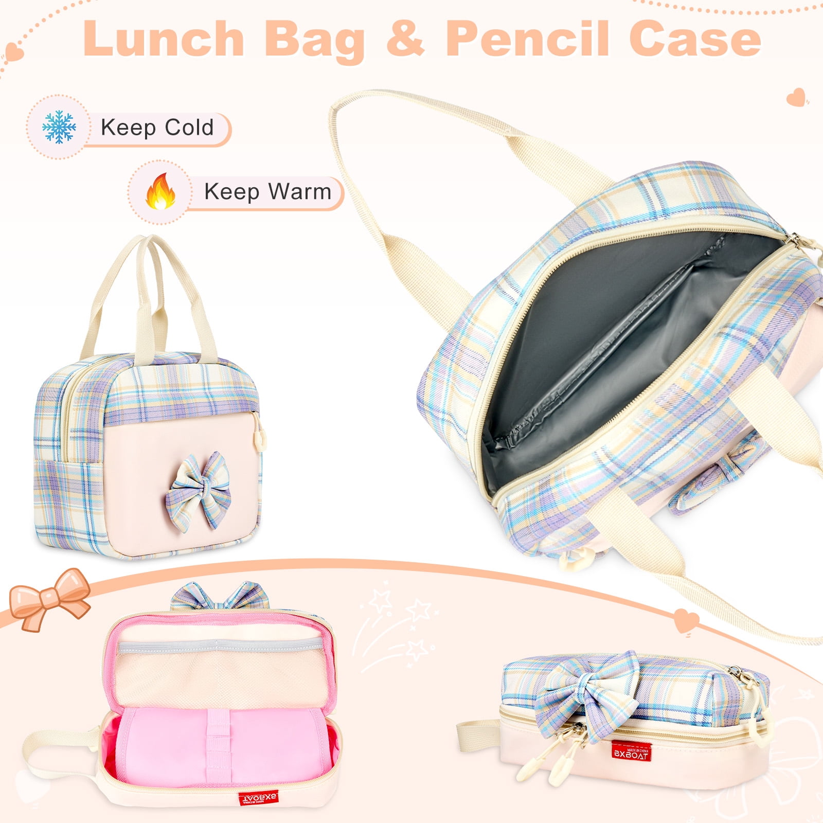 Gynky Backpack for Ages 4-12, Cute School Bag for Elementary & Middle School - Light Pink, Great as a Back to School Gift