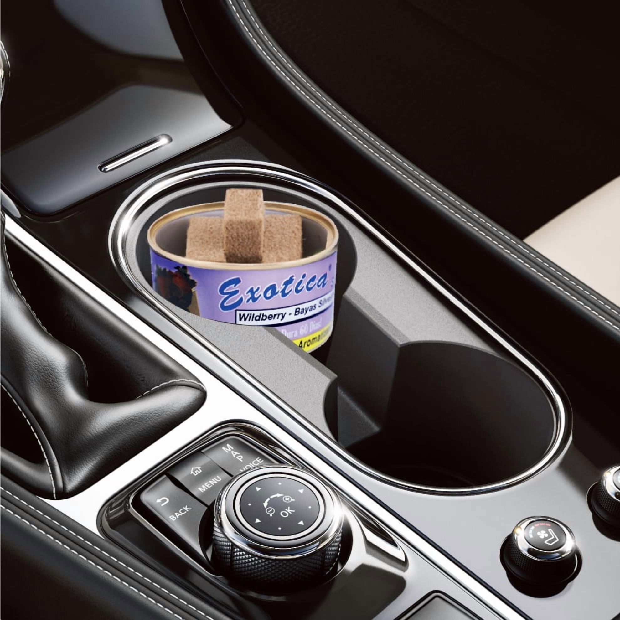 Exotica Car Air Freshener | Spill-proof Can | Organic | For Home & Auto | Long Lasting Freshness | (Pack of 12) (Wild Berry)